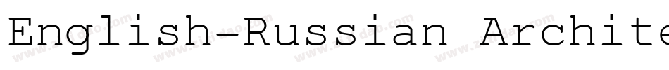 English-Russian Architect字体转换